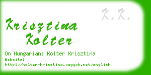 krisztina kolter business card